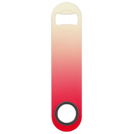 Trendy Neonrot zu Vintager weißer Ombre Steigung Speedflaschenöffner