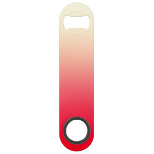 Trendy Neonrot zu Vintager weißer Ombre Steigung Speedflaschenöffner