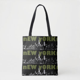 Trendy New York City NYC Night Skyline