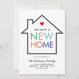 Trendy New Zuhause Change Moving Ankündigung