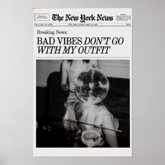 Trendy Newspapers Print, New York Magazine Print Poster