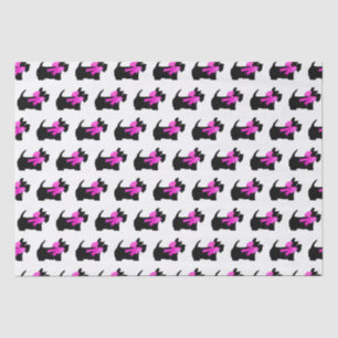Trendy Niedlich Black Scottish Terrier Dog Seidenpapier