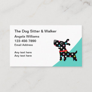 Trendy Niedlich Dog Sitter Walker Business Cards Visitenkarte