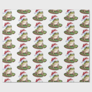 Trendy Niedlich Frog Weihnachtsmannmütze Weihnacht Geschenkpapier