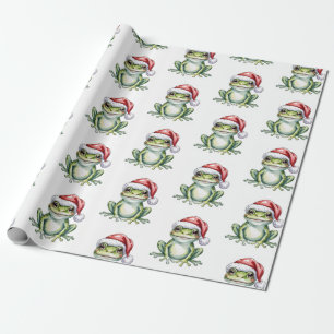 Trendy Niedlich Frog Weihnachtsmannmütze Weihnacht Geschenkpapier