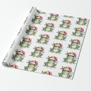 Trendy Niedlich Frog Weihnachtsmannmütze Weihnacht Geschenkpapier