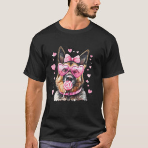 Trendy Niedlich German Shepherd Mama Bow Dog Lover T-Shirt
