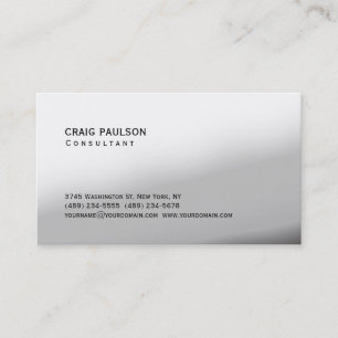 Trendy Niedlich Gray White Chic Business Card Visitenkarte