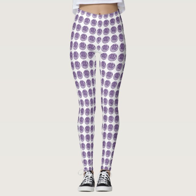 Trendy Niedlich Lavender Pattern Leggings (Vorderseite)