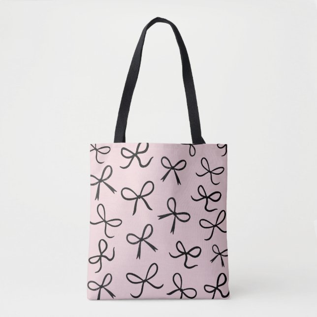 Trendy Niedlich Little Black Bows Pink (Vorderseite)