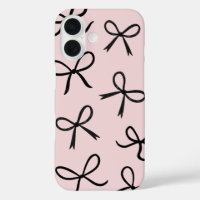 Trendy Niedlich Little Black Bows Pink