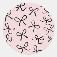 Trendy Niedlich Little Black Bows Pink