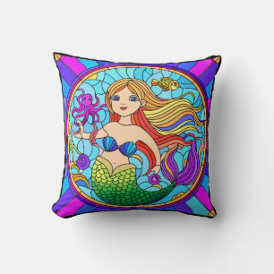Trendy Niedlich Mermaid Theme Tropical Beachy Desi Kissen