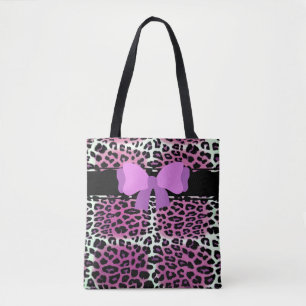 Trendy Niedlich Pink Schwarz-weiß Leopard Personal