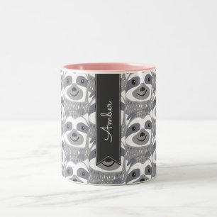 Trendy Niedlich Sloths Doodle Zweifarbige Tasse
