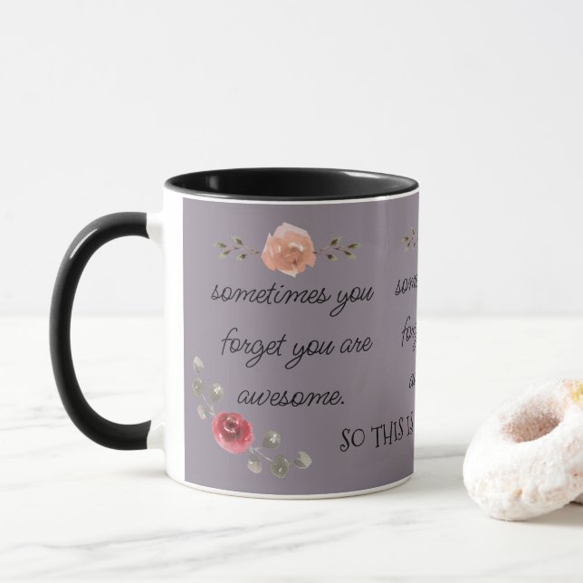 Trendy & Niedliche Blumen Sie sind Phantastischer  Tasse (Mit Donut)