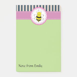 Trendy niedliche Girl Cartoon komische Biene Post-it Klebezettel