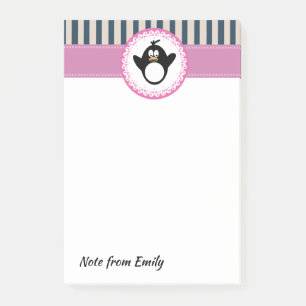 Trendy niedlicher Cartoon lustiger Pinguin Post-it Klebezettel