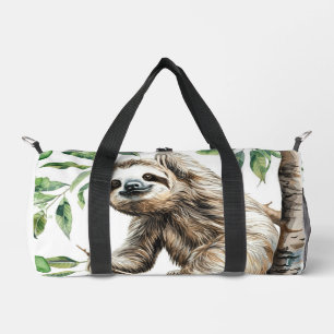 Trendy Niedlicher Faultier in einer Baumeigenschaf Duffle Bag