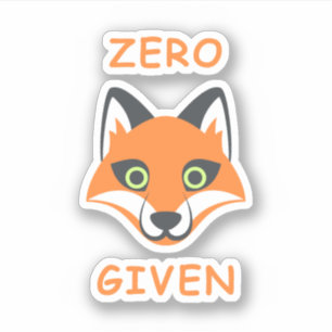 Trendy null Fox gegebener Phrase Emoji Cartoon Aufkleber