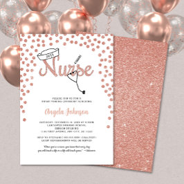 Trendy Nurse Pinning Zeremonie oder Pinning laden Einladung