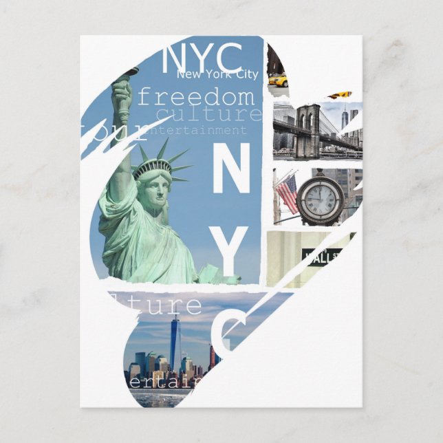 Trendy Nyc New York City Modern Pop Art Ny Postkarte (Vorderseite)