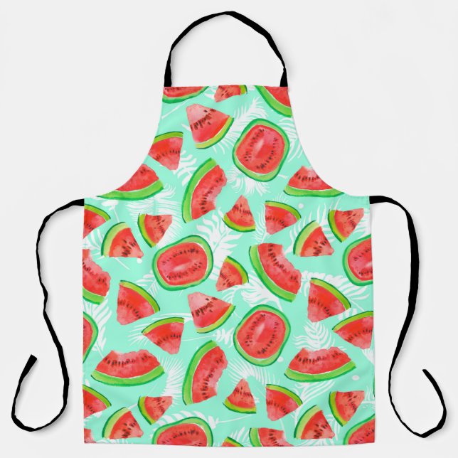 Trendy Obstmuster. Artistic Watermelon Backgrou Schürze (Vorderseite)