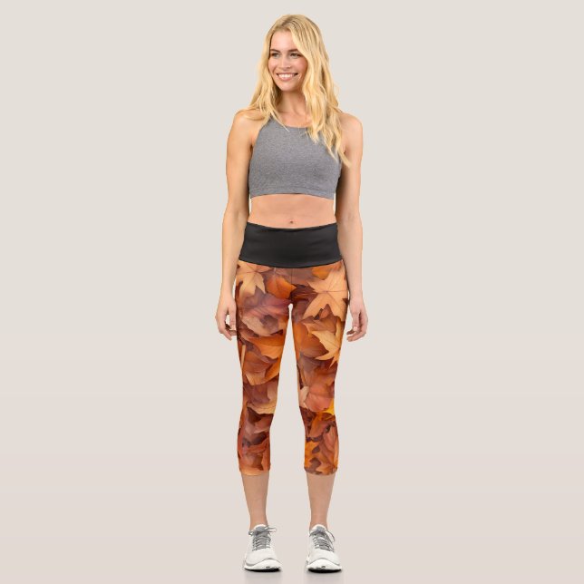 Trendy Öko Capri Yoga Pants Leggings (Vorderseite)