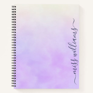 Trendy Ombre Calligraphy Monogram Journal Notizbuch