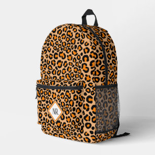 Trendy Orange Leopard Muster Cheetah Print Women Bedruckter Rucksack