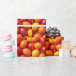 Trendy orange&yellow Easter Eggs gift Paper  Geschenkpapier