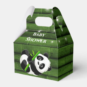 Trendy Panda Bear Bamboo Babydusche Geschenkschachtel