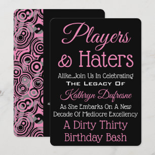 Trendy Party Einladung "Players & Haters" II