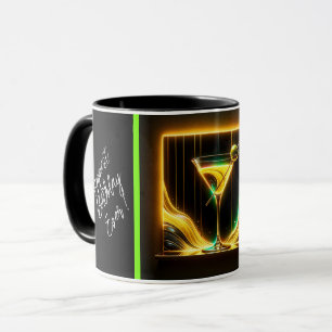 Trendy Party Time Neon Personalisiert Tasse