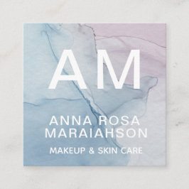 *~* Trendy Pastel Abstraktes Künstlerisches QR-LOG Quadratische Visitenkarte