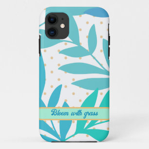 Trendy Pastel Blätter iPhone Case