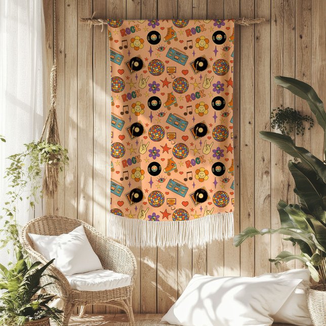 Trendy Pastel Throw Retro Groovy Blanket Design Fleecedecke (Trendy Pastel Throw Retro Groovy Blanket Design)