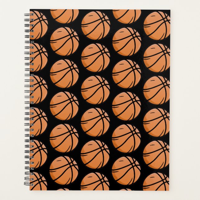 Trendy Pattern Basketball-Spieler und Trainer schw Planer (Vorderseite)