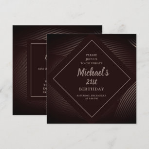 Trendy Pattern Birthday Einladung