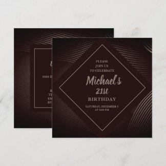 Trendy Pattern Birthday Einladung