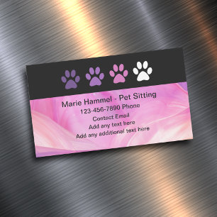 Trendy Paw druckt Pet Sitter Business Card Magnet