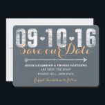 Trendy Peach & Gray Save the Date<br><div class="desc">Trendy Peach & Gray Speichern Sie die Datumskarten. Fügen Sie Ihre benutzerdefinierte Formulierung in das Design,  indem Sie die "personalize it"-Kästchen,  oder klicken Sie auf die "Anpassen Sie es Schaltfläche",  um die Formulierung zu verschieben,  fügen Sie ein Foto,  ändern Sie die Farben oder Schriftart,  etc.</div>