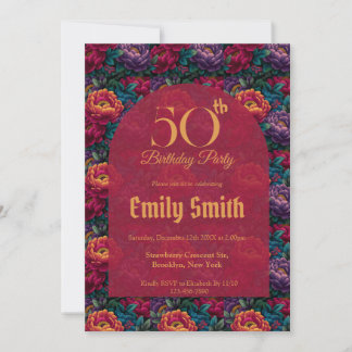 Trendy Peonies Fantasy Boho Birthday Einladung