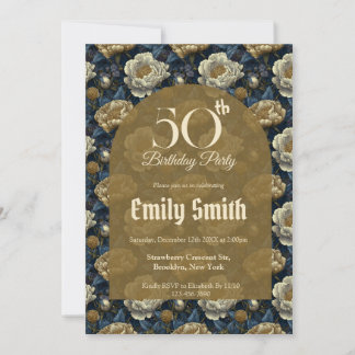 Trendy Peonies Themed 60Th Birthday Einladung