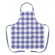 Trendy Periwinkle Blue White Gingham Karo Pattern