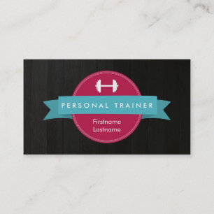 Trendy Personal Trainer Fitness Business Cards Visitenkarte