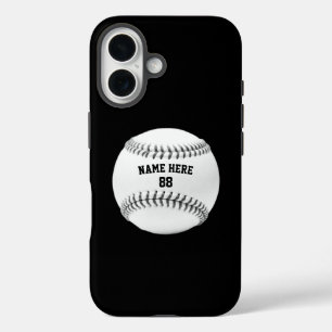Trendy Personalisiert Baseball Name und Nummer iPhone 16 Hülle