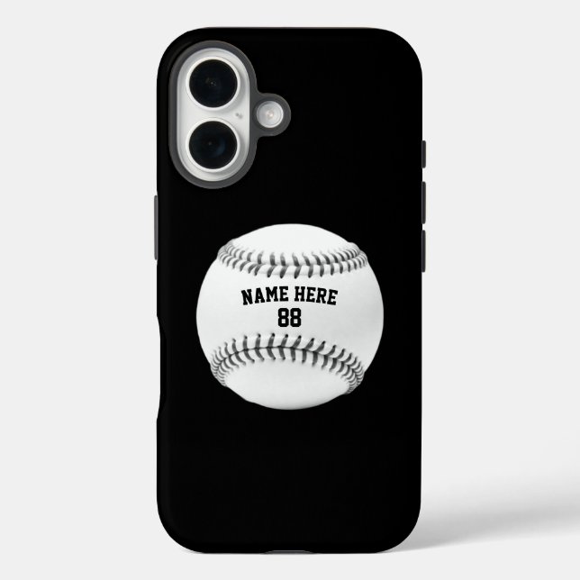 Trendy Personalisiert Baseball Name und Nummer Case-Mate iPhone Hülle (Rückseite)
