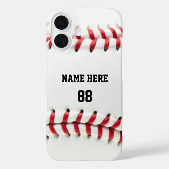 Trendy Personalisiert Baseball Name und Nummer Case-Mate iPhone Hülle (Rückseite)