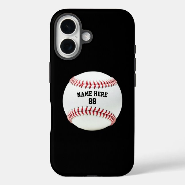 Trendy Personalisiert Baseball Name und Nummer Case-Mate iPhone Hülle (Rückseite)